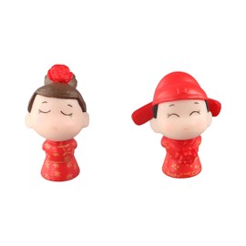 Leadigol Chinese Traditional Wedding Couple Figures Statue Wedding Kissing Couple Sculpture Bride and Bridegroom Weeding Mini Figurines Valentine's Day Gift