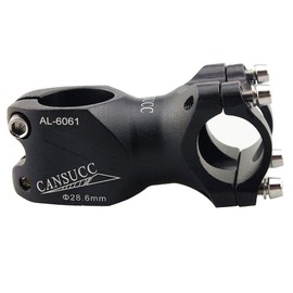 Bike Stem 25.4 × 60mm CANSUCC Mountain Bicycle Handlebar Stem Riser Suitable for Road Cycling MTB BMX (Black, Aluminum Alloy)