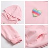 WELAKEN Rainbow Heart-shaped Sweatshirts for Girls Toddler & Kids II