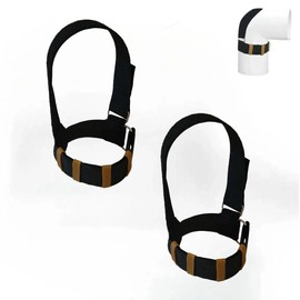 Toeloioh 2 Set RV-Sewer Hose Support with Adjustable Hook and Loop Buckle, Sewer Hose Fastening Device for Camper, Sewer Pipe Accessory/Bracket, Suitable for Outer Diameter 3.9-9.1 Inch