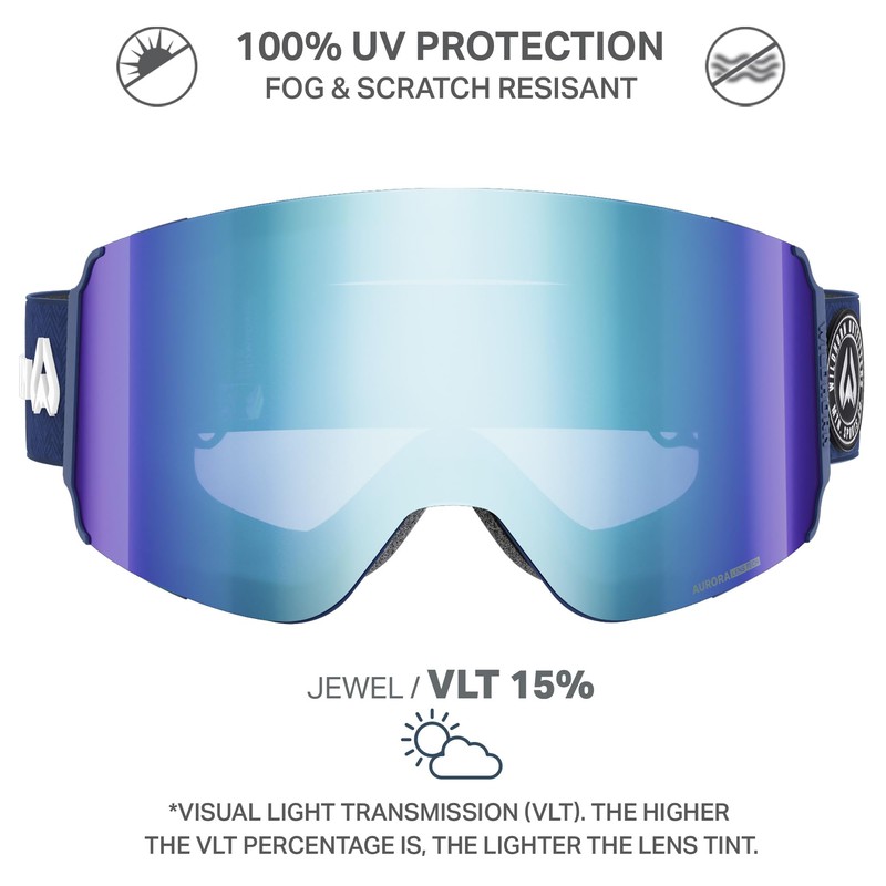 Wildhorn Roca V2 Ski Goggles Men & Women, Snowboard Goggles