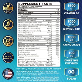 Nextdia Methylated Multivitamin Gummies for Men, BCAAs, Vitamins, Minerals, 60 Ct