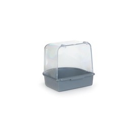 Beeztees 75084 Badehaus aus Plastik, 13 x 13 x 13 cm, grau