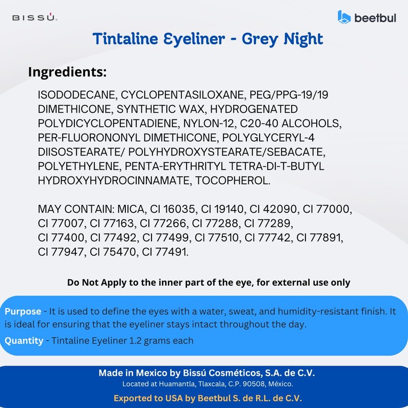 Bissú Tintaline Eyeliner - 25 Vivid Colors, High-Coverage, Long-Lasting &