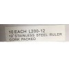 B & H Lot of 10 Stainless Steel 12" Non-Skid