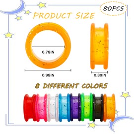 80-Piece Scissors Finger Rings Professional Dog Grooming Scissors Accessories for Dog Hair Cutting, Ergonomic Pet Shear Finger Ring Thumb Inserts Grips for Comfortable and Precise Grooming