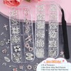 2 Boxes Silver Nail Art Charms, 3D Flower Butterfly Cross