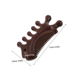 Ipetboom Handmade Scalp Massage Comb Fine Tooth Travel Comb for Dandruff Meridians Horn for Curly Hair