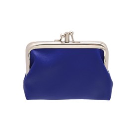 Coin Purse Vintage Bag Lock Wallet Buckle Kiss Lock change purse change holder wallet coin Leather coin wallet (F blue)