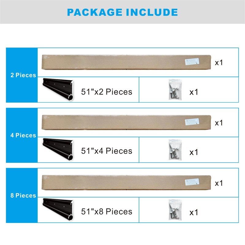 RV Awning Trim, Aluminum RV Insert Roof Trim, 51" Length