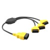OLLGEN 1.6ft/50cm OBD2 Splitter Cable,3 Way OBD-II Extension Cable,Full 16