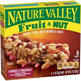 Nature Valley Fruit& Nut, Cranberry and Pomegranate, 1.1oz Bar 6 Ct, 6.7oz