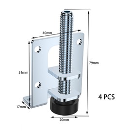 DDHOMIN 4 PCS Heavy Duty Adjustable Leveling Feet Furniture Legs (79mm)