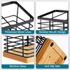 Suli Extra Large Kitchen Utensil Holder with 4 Compartments，Matte Black