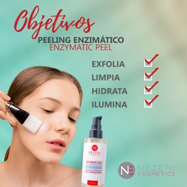 Enzymatic Face Scrub 13 Activated 3 Enzymes + 4 Extracts + ÁH Nezeni Cosmetics - Low in Preservatives | Gentle Exfoliation for Sensitive and/or Dry Skin