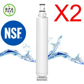 Refrigerator Water Filter Compatible with Whirlpool SBS002 S20BRS 4396508 481281729632 SBS004 Kenmore 46-9908 46-9908 46-9010 KitchenAid 4396547 4396163 4396509 2203221 Fridge（2Pack）