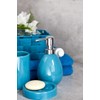 WENKO Polaris Petrol Ceramic Soap Dish Ideal for Hand Soap,