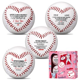Jenaai 4 Pcs Baseball Season Gift for Him Senior Night Romantic Baseball Fan Gift with Inspirational Messages Game Day Sports Keepsake for Boyfriend Husband Coach Player Appreciation Easter Basket