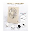 Zuvas Desk Fan Battery Operated Fan Rechargeable 180°Tilt Folding Personal