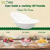 ECONX 50Pcs Biodegradable Bagasse Bowls 6oz White Sugarcane Disposable Bowl