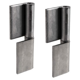 Gedotec Hinges for Welding, Pack of 2, Weld-On Tape for Metal Doors, Weld-On Hinge Height 100 mm, DIN Right, Heavy Duty Hinge for Garden Gates and Machines, Gate Hinge for Steel Gates