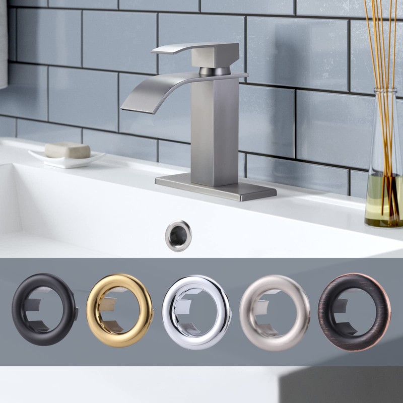 Sink Overflow Ring Brushed Nickel: ARCORA 2 Pack Bathroom Kitchen