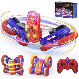 Ferngesteuertes Auto Spider, RC Stunt Crawler Car 4WD mit Fernbedienung LED Blinken 180°Flip Kinder Junge Mädchen Spielzeug Geschenk Geburtstag Weihnachten Indoor Outdoor Spiele Monster Truck Toy