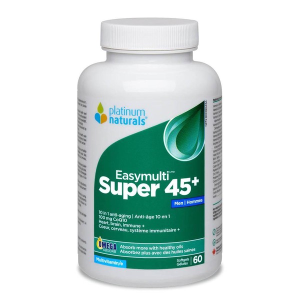 Platinum Naturals Super Easymulti For Men 45 Plus 60 Softgels