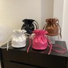 NICE SELECTION Women's Mini Shoulder Bag, Drawstring Bag, Smaller, Lightweight,