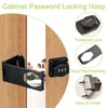 UFURMATE Door Hasp Locks 1 Piece Black Zinc Alloy Cabinet