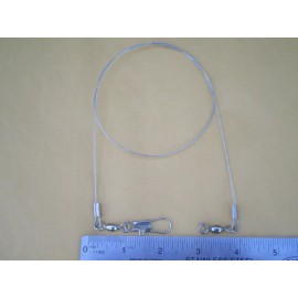 HAND MADE 15 PCS STAINLESS STEEL CLEAR WIRE SPINNER LEADER 12",15"18" 140 LBS. TEST-5 EA.