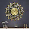 JUGV 24.0 Inch Gold Large Wall Clocks for Living Room