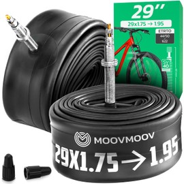 MOOVMOOV Bicycle Inner Tube 29 Inch (Presta Valve) – Suitable for Tyres 29 x 1.75, 29 x 1.90, 29 x 1.95 (ETRTO 44-622 to 50-622) – Pack of 2 – for MTB, Trekking Bike, E-Bike & Gravel
