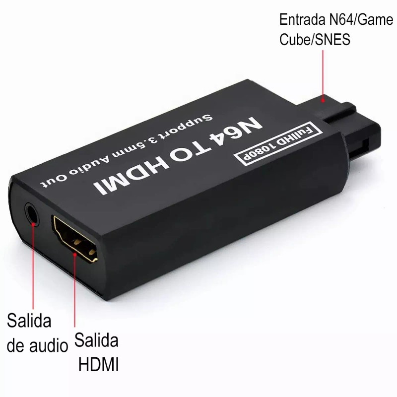 Gomia Adaptador De Vídeo Hdmi Para Ngc/n64/snes/sfc 1080p