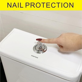 OHNAKON 2Pack Diamond shaped Crystal Toilet Water Tank Flush Button assist,Toilet Seat Lid Lifter Accessories,Multi-color Decor for Bathroom Nail Protection Crytsal Color