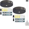 Pack of 2 Canopy Cover, Ceiling Canopy Cover, Black Canopy