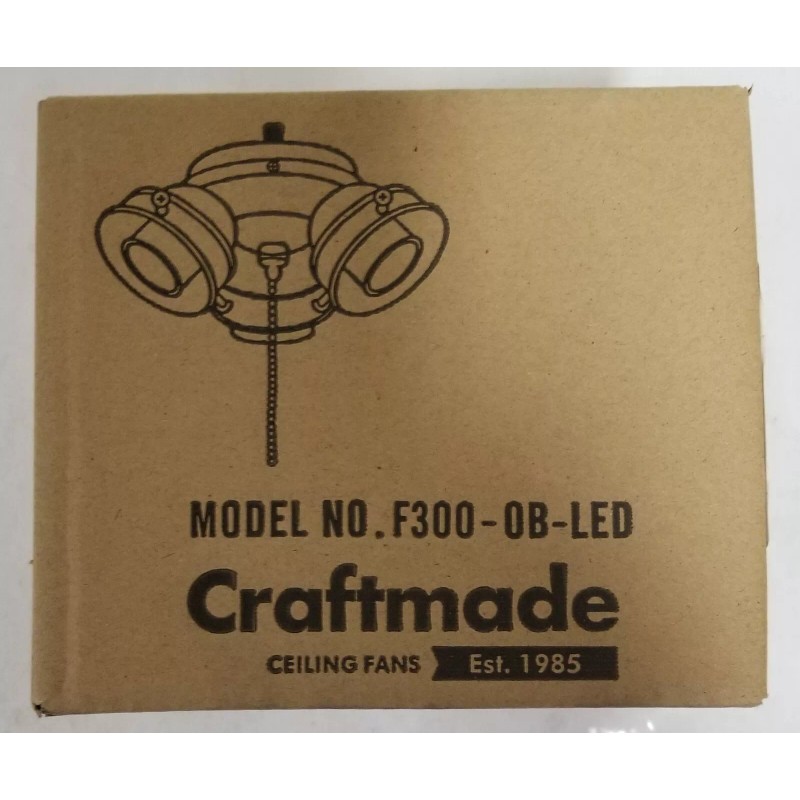 Craftmade NEW Craftmade 3 Light Universal Fan Light Kit Olde
