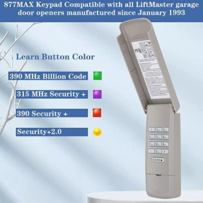 Unbranded New Visor Remote 373LM + Keypad 877LM Opener for
