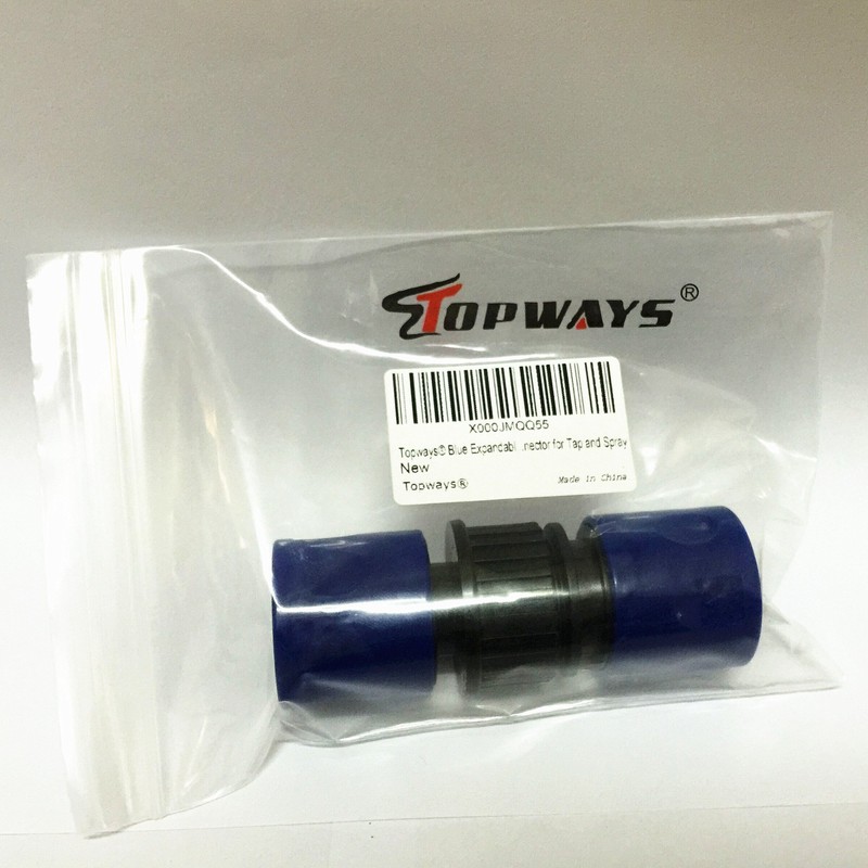 Topways® Electronix erweiterbarer Gartenschlauch Stecker und Buchse Adapter Verbindungsstück Blau