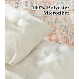 Welzona 14x14in Couch Pillow with Inserts Included, Throw Pillow for Couches, Couch Pillows with Removable Pillow Case, Machine Washable, Beige White