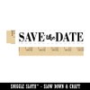 Save The Date Wedding Favors Rectangle Rubber Stamp for Stamping