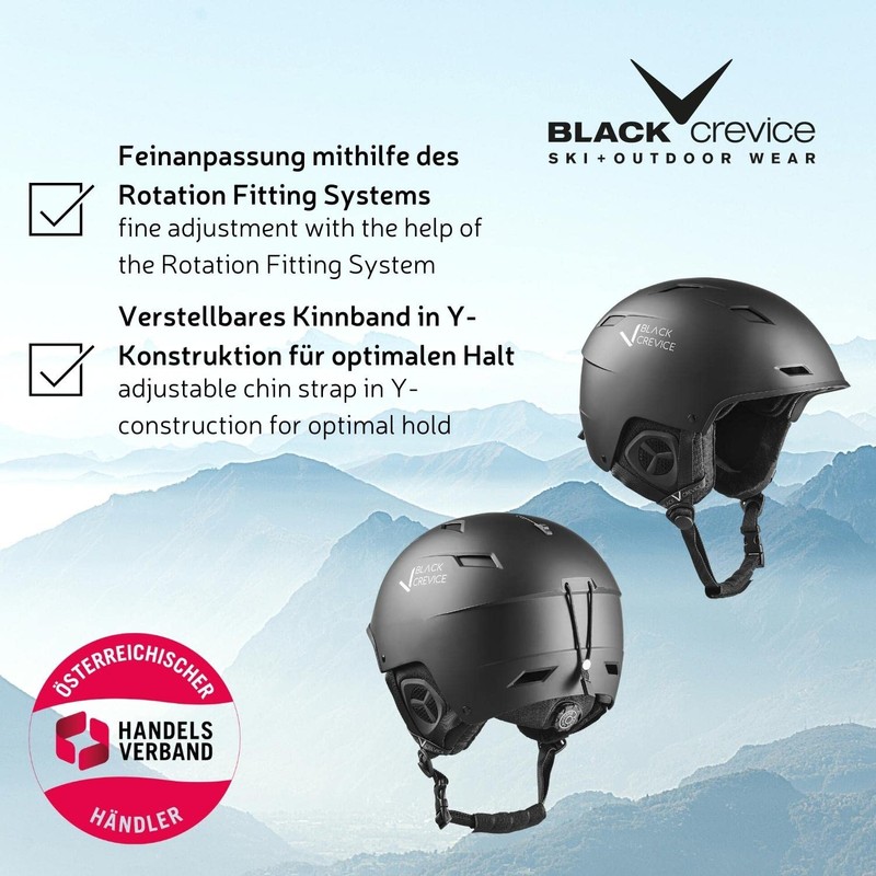 BLACK CREVICE Gerlos Ski Helmet Red, M (54-57 cm)