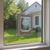 Cat Door Window Accessory Aluminum Frame Adjustable High Transparency Glass