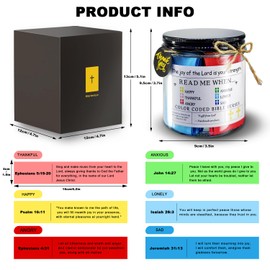 Bible scripture jar, Bible scripture jar read to me (120 pcs),Bible jar, Bible accessories,prayer cards, prayer jar, hope jar, Christian graduation gift,religious gifts for women,bible study supplies