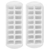 Ice Cube Tray Stackable (2 PACK),Twist cube release, Tray makes