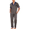 Ekouaer Men Satin Silk Pajamas Set 2 Piece Button Down