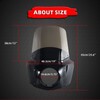 FATECIM Motorcycle 5.75" Headlight Fairing Cover with 15" Smoke Windshield