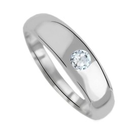 My Gold Birthy Children's Baptism Ring Pendant (Without Chain) Real Yellow Gold 333/585 (8/14 Carat) Zirconia Diameter 10 mm, White Gold, Cubic Zirconia