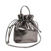 Giselle Women's Shoulder Bag, Small, Lightweight, 2-Way, Cross-body Drawstring Metallic