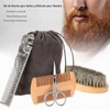 Kit de cuidado de barba, juego de cepillos de barba,